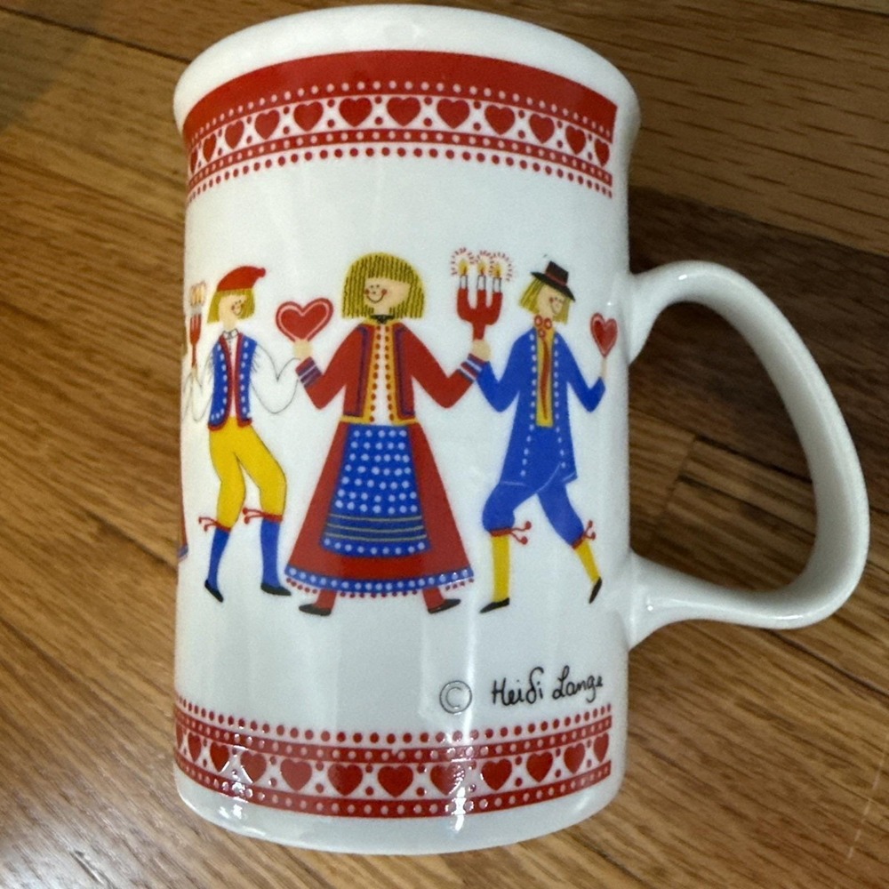 HEIDI LANGE Scandinavian folk art Coffee mug - CottageCore GrannyCore Vintage